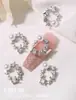 Famoso en Internet Corona de Navidad para Uñas con Diamantes Perlas Decoración Versátil Joyería de Diamantes para Uñas Dorados y Plateados Japoneses de Alta Retención de Color