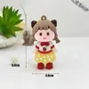 Llavero de Muñeca Trenza Retorcida de Dibujos Animados, Llavero de Niña Linda, Colgante de Muñeca de Niña con Cola de Caballo
