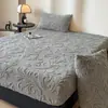 Lençol de Cama de Lã de Leite Ajustável Peça Única Inverno Engrossado Quente Dormitório Quarto Uso Doméstico Macio Confortável Protetor de Lençol Ajustável