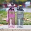 Botella de Agua Deportiva Fitness Taza de Plástico Portátil Gran Capacidad para Hombres y Mujeres Estudiantes Tetera Anticaídas Celebridad de Internet Transparente para Exteriores Taza Espacial