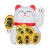 Gato de la suerte mini lindo de 2 pulgadas, caja registradora de tienda, adornos solares de la suerte agitándose, manualidades para decoración de coche