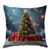 Amazon Temu Funda de Almohada Navideña Transfronteriza Funda de Almohada con Estampado de Árbol de Navidad Muñeco de Nieve Funda de Cojín para Decoración del Hogar