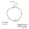 Pulseira feminina de corrente de concha de praia de verão, tendência personalizada, joia de pulseira de aço inoxidável, presente de aniversário, atacado