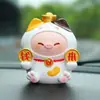 Adorno de Consola Central de Coche Meow Cai Cerdo Lindo Decoración de Escritorio de Coche Regalo para Niña En Stock Una Pieza Dropshipping