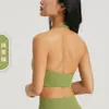 Chaleco de Yoga con Cuello Halter de Lycra Espalda Hermosa Top para Mujer Sujetador Deportivo Todo en Uno con Almohadillas en el Pecho Ropa de Fitness y Yoga