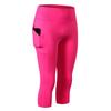 Calças de Yoga Femininas Bolso Fitness Corrida Esportes Stretch Secagem Rápida Calças Cintura Alta Levanta Bumbum Justas Calças Cropped 92303