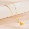 Comércio exterior transfronteiriço simples moda titânio aço colar feminino não desbota luxo versátil personalidade estilo coreano corrente clavícula joia