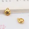Novo Dourado Vietnamita Rosquinha Tigre Acessórios DIY Estilo Nacional Queimado Lótus Azul Contas Gota de Óleo Rosto Sorridente Acessórios Atacado