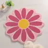 Alfombra de Piso Imitación Cachemir de Girasol Creativo, Alfombra para Mesita de Noche de Dormitorio, Esterilla Refrigerante para Pies de Vestidor, Alfombra Decorativa para Mesa de Café de Sala de Estar