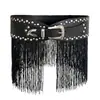 Cinturón de Cuero con Flecos Estilo Vaquero Occidental Popular Europeo y Americano Retro Salvaje Hippie Bohemio Correa Ancha Amazon