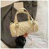 Bolso de Mujer de Cuero Suave Exquisito y Elegante 2025 Nuevo Estilo Moda Personalizada Versátil Acolchado Diamante Bolso de Mano Bolso Bandolera de un Solo Hombro