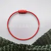 Cuerda de alambre de acero galvanizado con pintura de color directo de fábrica llavero de color caramelo etiqueta bolsa cordón de llave de dibujos animados