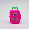 Maleta accesorios para muñecas viaje al aire libre caja de almacenamiento accesorios juguete caja para jalar equipaje transparente mochila