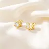 Aretes de circonita estilo francés para mujer, elegantes, de lujo ligero, simples y versátiles, aretes de moda nicho nuevos con un toque de alta gama
