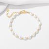 Latón Chapado en Oro Real Pulsera de Perlas Imitación Estilo Lujo Ligero Venta Caliente Transfronteriza Europea y Americana Juego de Pulseras de Alta Gama para Mujer