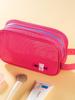 Nueva bolsa de cosméticos portátil para vacaciones, fácil de llevar, de malla portátil, mini artefacto de almacenamiento de gran capacidad.