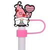 Nuevo comercio electrónico transfronterizo San Valentín Día de San Valentín tapa de pajita a prueba de polvo pajita de plástico blando de PVC manga decorativa para pajita