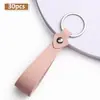 Chaveiro de Couro PU em Estoque do Fabricante, Criativo Personalizado para Carro Macaron Corrente de Chaveiro Anti-Perda, Acessório Fofo