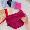 Ropa interior de modal para estudiantes de secundaria para niñas, entrepierna de doble capa antibacteriana, lazo de lunares pequeños, ropa interior triangular de alta elasticidad