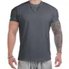 Camiseta Deportiva de Entrenamiento Casual Versátil Nueva de Verano Color Sólido Básica Ajustada Transpirable Oversize Top
