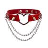 Cross-border gótico corrente gargantilha pescoço corrente amor colar rebite pu colar estilo harajuku colar punk colar