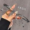 Gafas de media montura para hombre, montura negra, miopía, grado ajustable, Sven, ojos de escoria, anti-luz azul, montura de gafas planas, marea