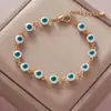 Retención de Color Galvanizado Ojo de Diablo Trébol de Cuatro Hojas Ojo de Diamante Pulsera Moda Femenina Simple Comercio Electrónico Transfronterizo Joyería Comercio Exterior
