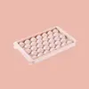 Caixa de Gelo com 33 Compartimentos Molde de Cubo de Gelo de Plástico Gelo em Bola Caseiro Caixa de Gelo Picolé Molde de Picolé com Tampa Bandeja de Gelo em Bola