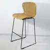 Silla de Comedor Grande de Ratán, Taburete Alto, Silla de Ratán para Balcón, Silla para Barra de Casa, Estilo Minimalista Moderno