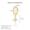Pendientes de Estrella de Ocho Puntas de Plata de Ley S925 Yuanfan, Pendientes para Mujer con Forma de Estrella de Circonita de Lujo Ligero y Sencillos, Pendientes Versátiles Transfronterizos