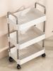 Carrito Librero Estante de Almacenamiento Acero Inoxidable Estante de Almacenamiento Móvil Piso Snack Estante de Almacenamiento Multicapa Escritorio Producto Nuevo
