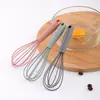 Batidor de Huevos de Silicona Pequeño Manual para el Hogar Batidor de Crema Batidor de Claras de Huevo de Mano Herramienta para Hornear