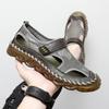 Sandalias Transfronterizas para Hombre Nuevo Verano Ropa Exterior Casual Zapatos de Malla Hueca Transpirables Zapatos para Hombre Cosidos a Mano Zapatos para Senderismo por el Río