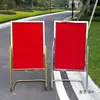 Placa de Pé em L de Aço Inoxidável Placa de Água Painel de Exibição Suporte para Cartaz Placa de Boas-Vindas Recrutamento Titânio Metabo