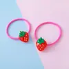 Accesorios para el Cabello de Niños Dibujos Animados Uva Fresa Fruta Resina Diadema Alta Elasticidad No Lastima Cabello Cuerda Joyería Lote de Mercancía al por Mayor