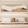 Pintura Abstracta Personalizada Estilo Wabi-Sabi Versión Larga Horizontal Colgante de Mesita de Noche Decoración de Habitación de Invitados de Apartamento Dormitorio Habitación Pintura Hotel B&B