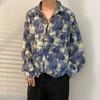 Camisa de hadas para hombre Primavera y Otoño divertida camisa estampada para hombre manga larga estilo Hong Kong suelta moda casual abrigo japonés