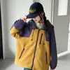 Chaqueta con Capucha de Bloques de Color Estilo Deportes de Exterior para Niñas Otoño e Invierno 2026 Chaqueta de Trabajo Cortavientos para Niños Abrigo Versátil