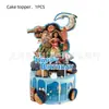 Paquete de Decoración para Mesa de Cumpleaños Temática de Moana: Vajilla, Mantel de Fiesta, Platos de Papel, Banderín de Tirar, Servilletas de Papel, Vasos de Papel