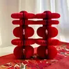 Decoración de Compromiso para Recién Casados, Adornos de Bolas de Panal Rojas Tridimensionales con la Palabra "Xi" para Habitación de Boda, Sala de Estar, Decoración de Boda, Celebración de Boda