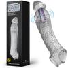 Condón Seniuniu Jiaolong Alargado y Engrosado Condón Vibrador para Pene Diente de Lobo de Cristal Diversión para Adultos Productos Sexuales para Parejas para Hombres