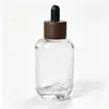 Frasco Conta-Gotas Plano Transparente 15ml 30ml em Estoque de Fábrica Engarrafamento de Óleo Essencial de Aromaterapia Essência Frasco Pequeno para Amostra