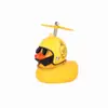 Pato Rompevientos para Coche, Patito Amarillo para Bicicleta, Adorno Montado en Coche, Hélice de Libélula de Bambú, Pato para Casco para Uso en Coche