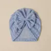 Nuevo Sombrero para Bebé Recién Nacido Estilo Europeo y Americano, Sombrero Rayado para Bebé de Color Sólido, Sombrero Indio con Lazo de Malla, Sombrero Accesorios para el Cabello para Niños