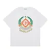 Casa Casablanca Camiseta Casual de Manga Corta Versión Correcta ins Marca de Nicho Trendy Europea y Americana High Street Algodón Puro