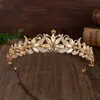 Tocados de Corona Nupcial Transfronterizos, Accesorio para el Cabello de Metal, Corona Barroca, Diadema de Cristal, Tocados de Boda de Alta Gama al por Mayor