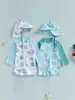 70-80-90-100-110 Traje de Baño Infantil de Manga Larga con Gorro