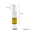 Garrafa Pulverizadora de Óleo Estilo Cozinha Transfronteiriça, Garrafa de Controle de Óleo, Garrafa de Tempero Doméstica à Prova de Poeira, Frasco Atomizador de Óleo com Spray de Pressão, Pote de Óleo