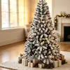 Ornamentos de Árvore de Natal com Neve Simulada em PVC Branco para Cena de Neve Decoração Externa de Hotel de Natal Transfronteiriça