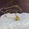 Colgante de noria (2023), diseño original, collar Passepartout chapado en oro, piedra Fanta, colgante vintage, regalo